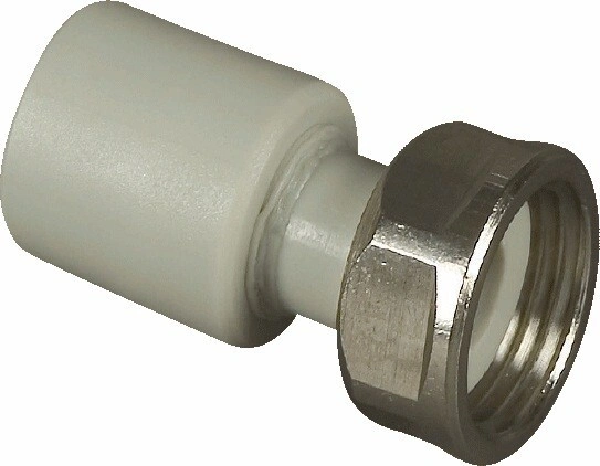 Патрубок D20мм с накидной гайкой 3/4" FV-Plast