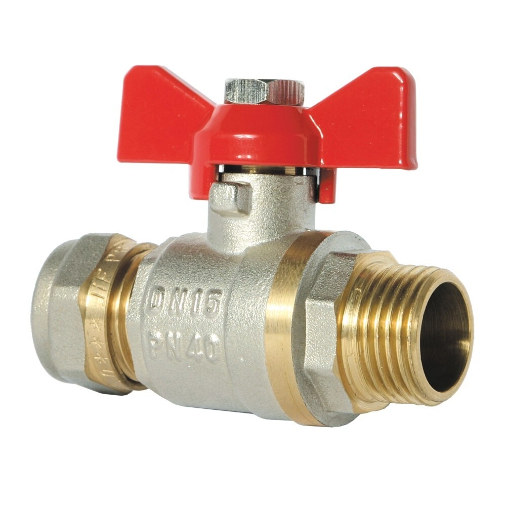 Шаровой кран D16мм 1/2" ЦШ бабочка JIF