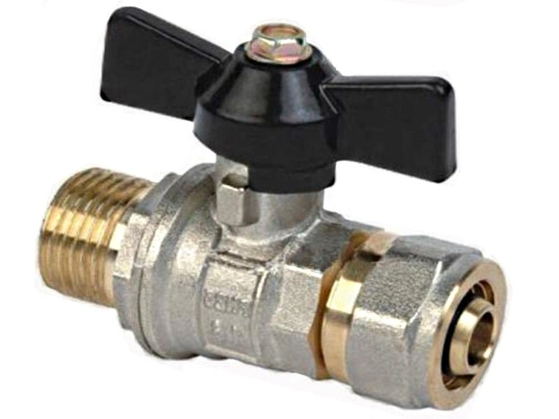 Шаровой кран D16мм 1/2" ЦШ бабочка Frap