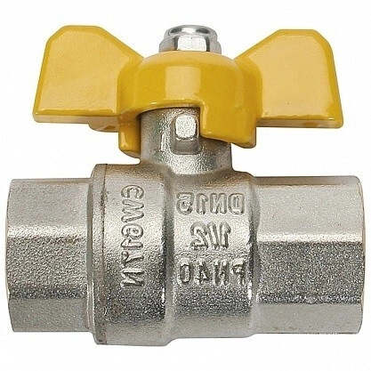 Кран для газа 3/4"х3/4" гг бабочка ProFactor