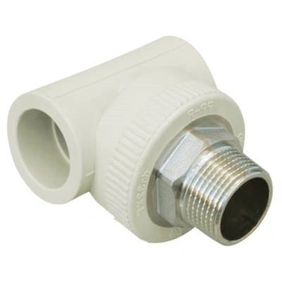 Тройник D32мм х 1/2" (наружная резьба) серый Frap