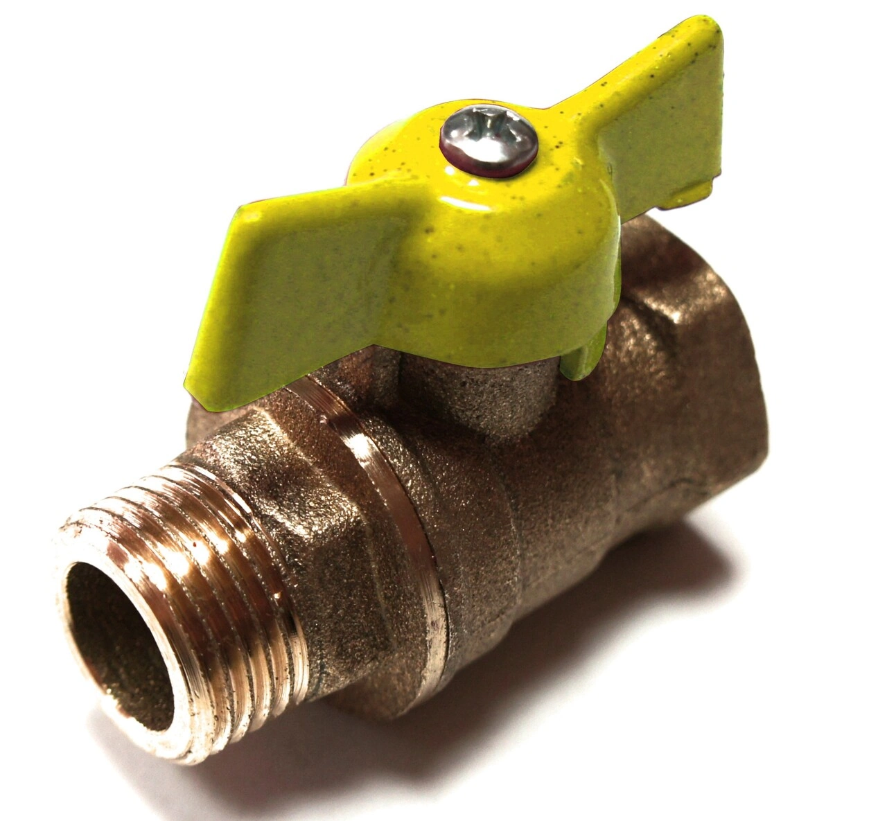 Кран для газа 1/2"х1/2" гш бабочка ЦВЕТЛИТ