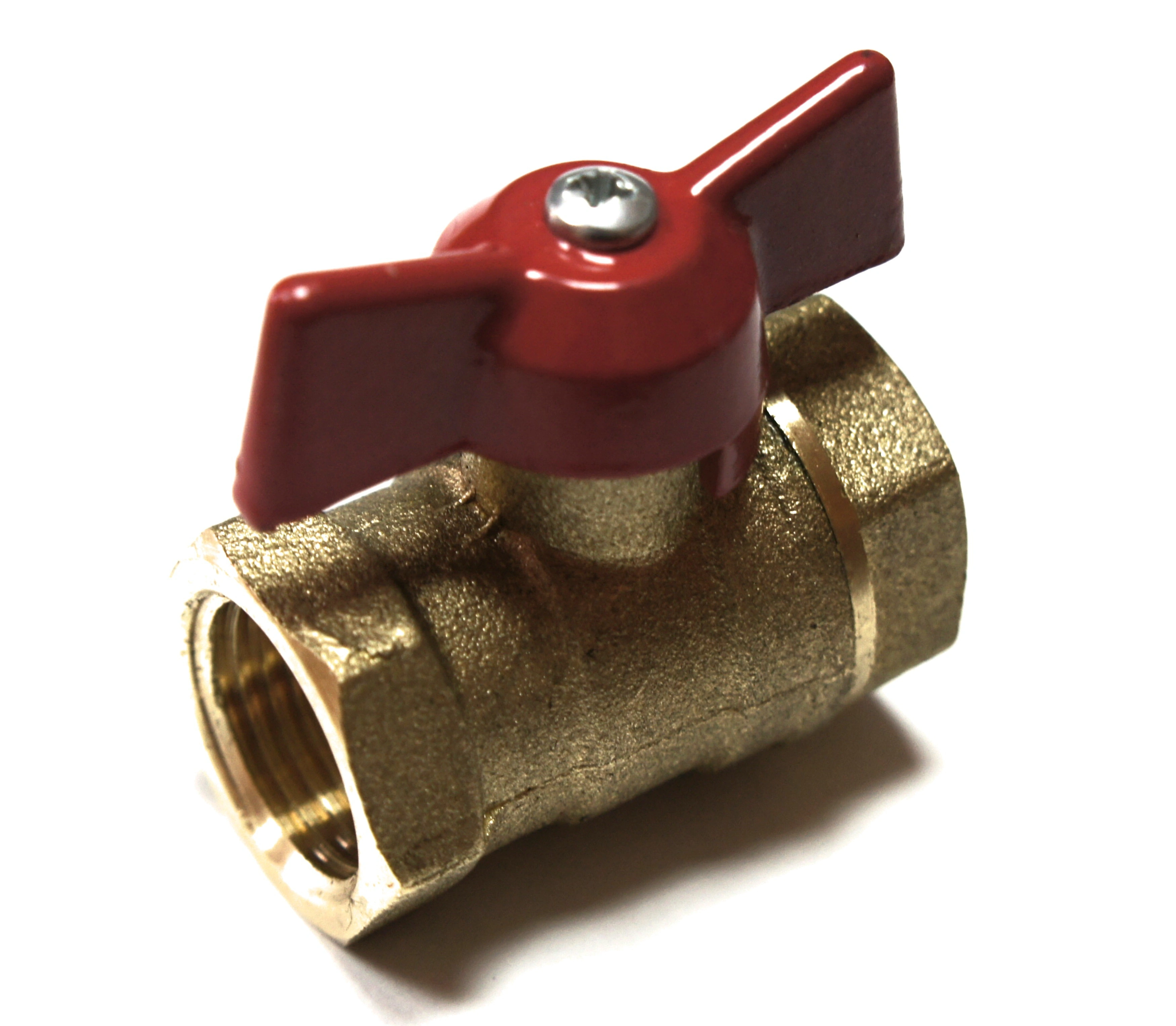 Шаровой кран 3/4"х3/4" гг бабочка 11Б27п5 ЦВЕТЛИТ