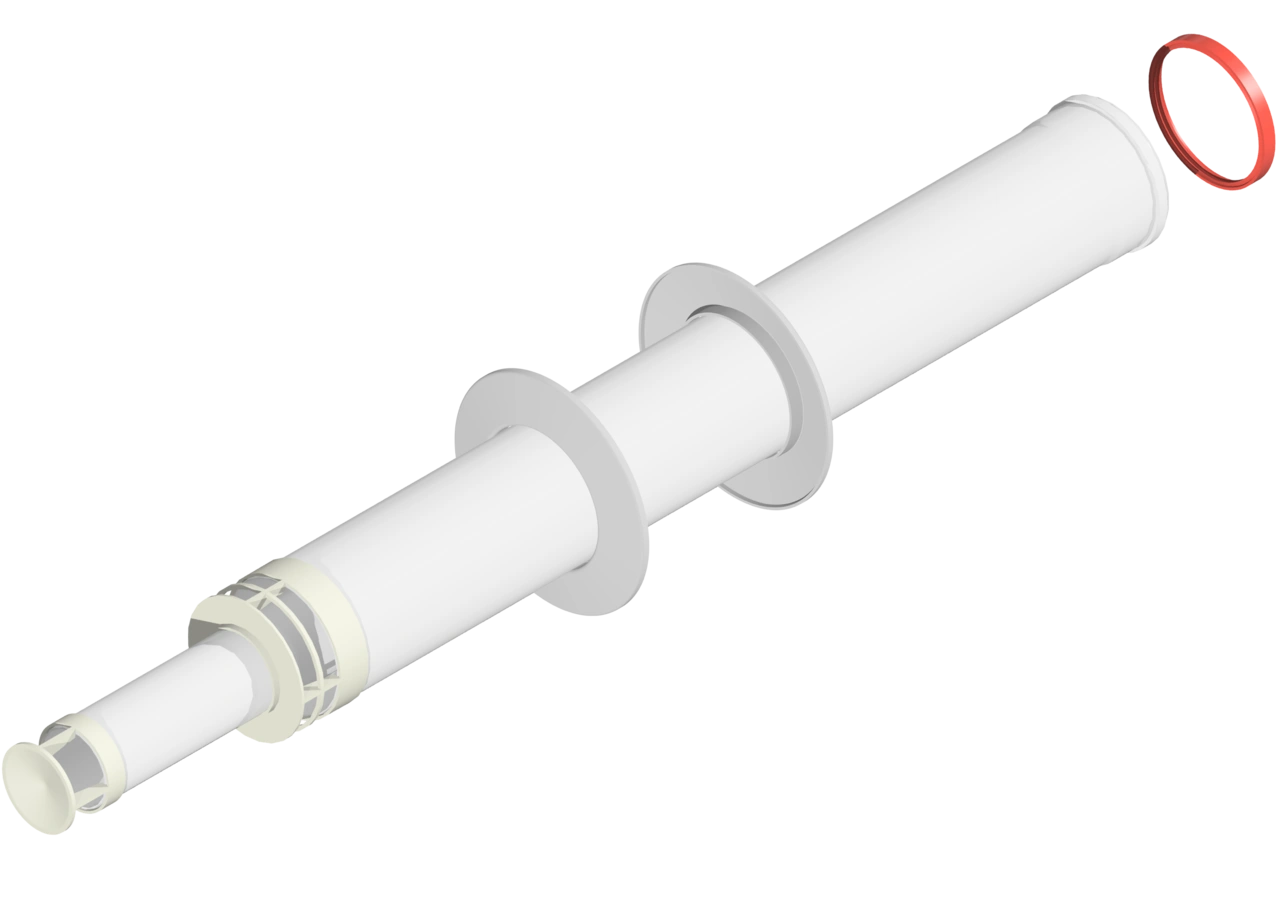 Труба коаксиальная D60/100 1000мм антилед (TL-1M/ST) KRATS