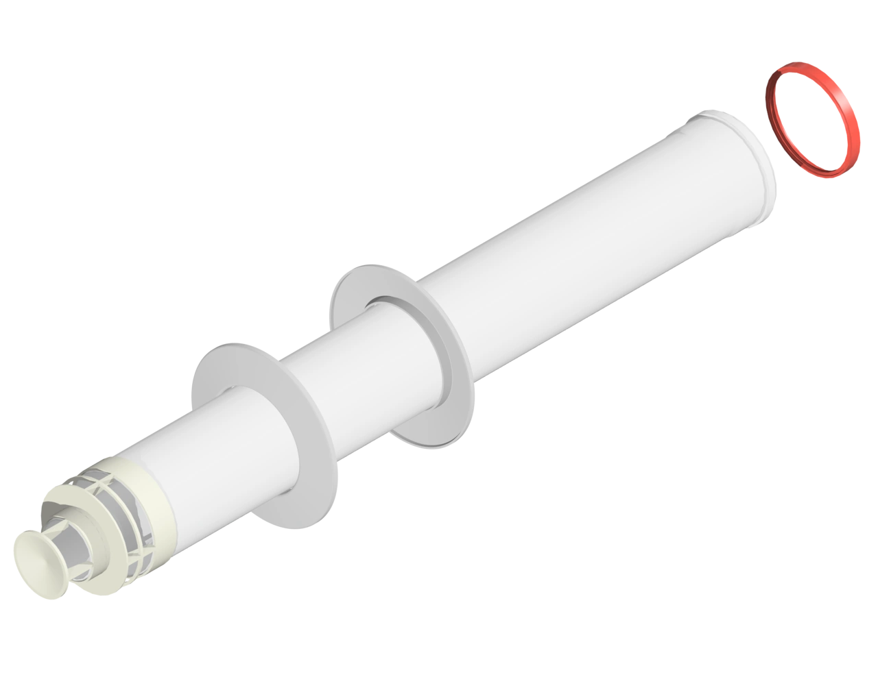Труба коаксиальная D60/100 1000мм (TS-1M/ST) KRATS