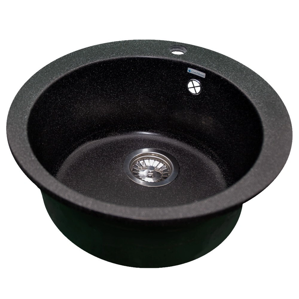 Мойка круглая черная 11G-R490 GranAlliance