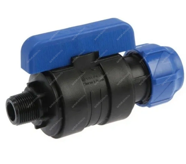 Кран шаровой ПНД D20х1/2" (наружная резьба) VALFEX