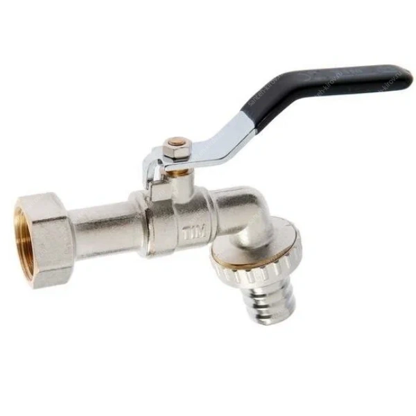Кран шаровой с носом 3/4" с ручкой усиленный TIM DE1225F