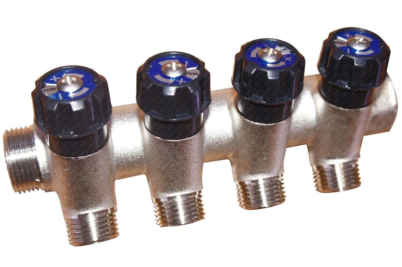Коллектор регулируемый 3/4" гш 4 выхода Frap 304-4