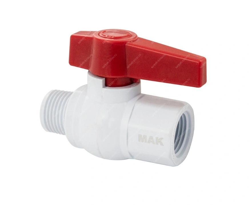 Шаровой кран АБС-пластик 1/2"х1/2" гш  МАК