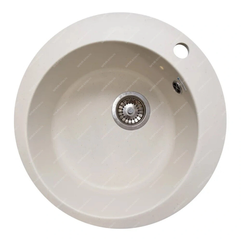 Мойка круглая белая 11G-R490 GranAlliance