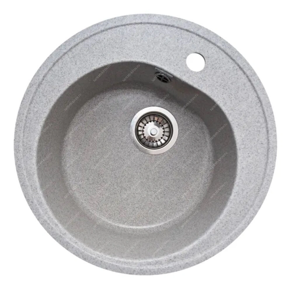 Мойка круглая серая 10G-R500 GranAlliance