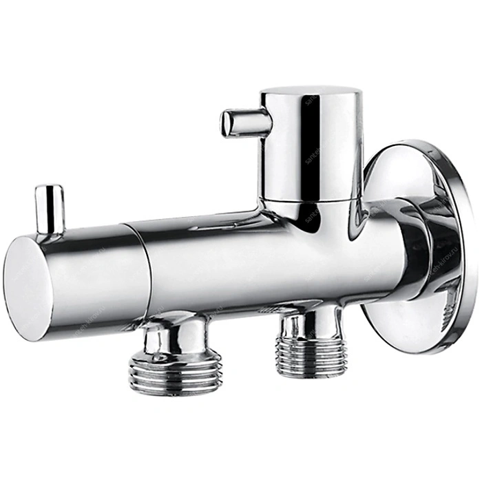 Угловой кран двойной 1/2х1/2х1/2 Ledeme LH507-1