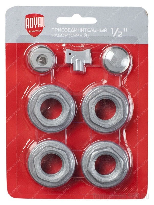Набор 1"-1/2 (без кронштейнов) Royal Thermo серый
