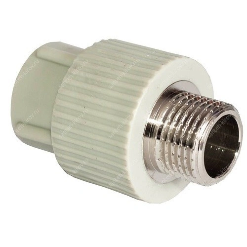 Муфта D32мм х 3/4" (наружная резьба) серый РТП