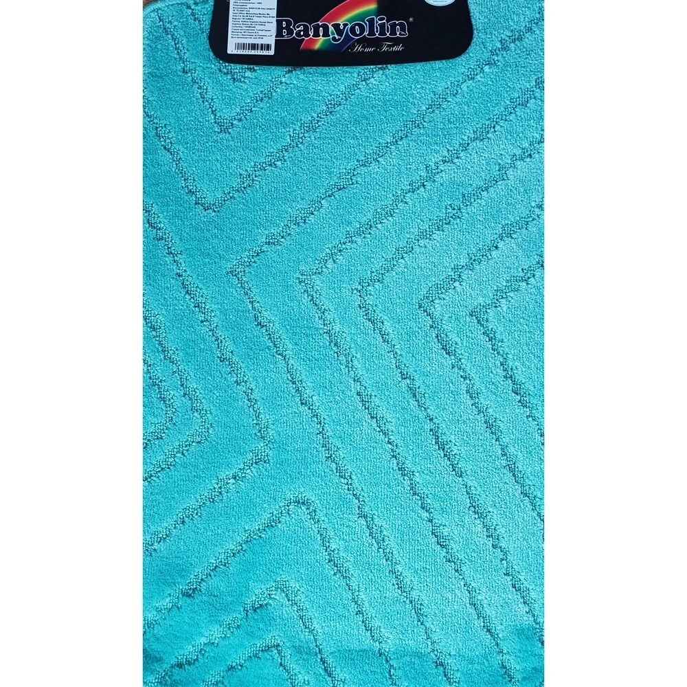 Коврик в ванную 55х90см бирюзовый САНАКС 00295