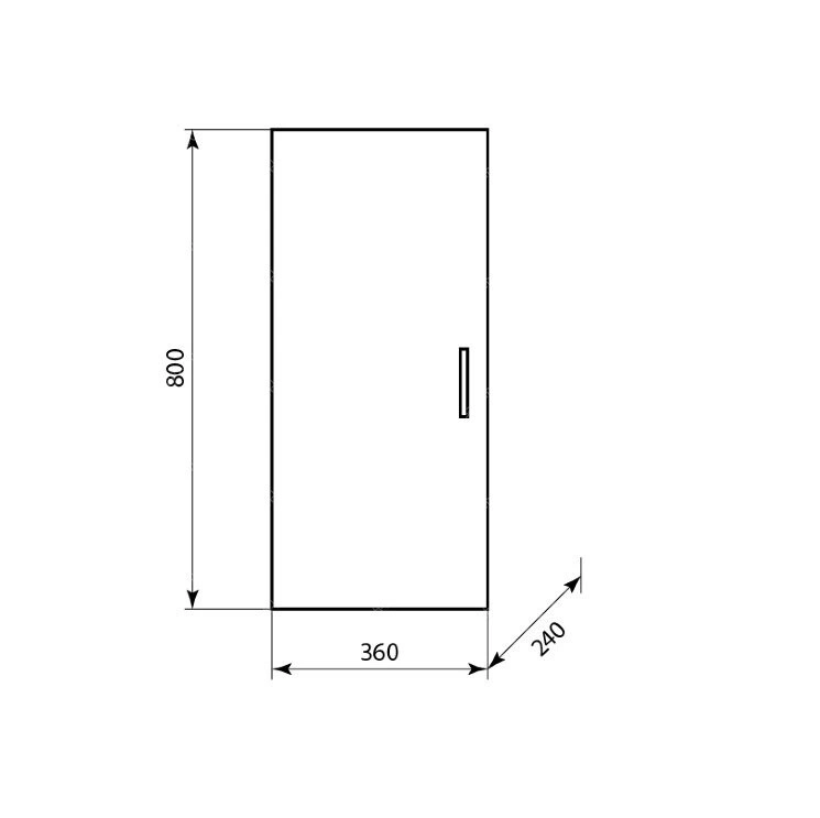ПШ 360/800 белый AQUALINE