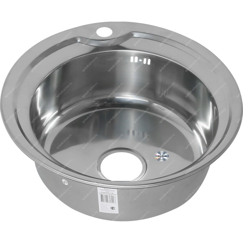 Мойка глянцевая D51см 0,6х170мм MELANA
