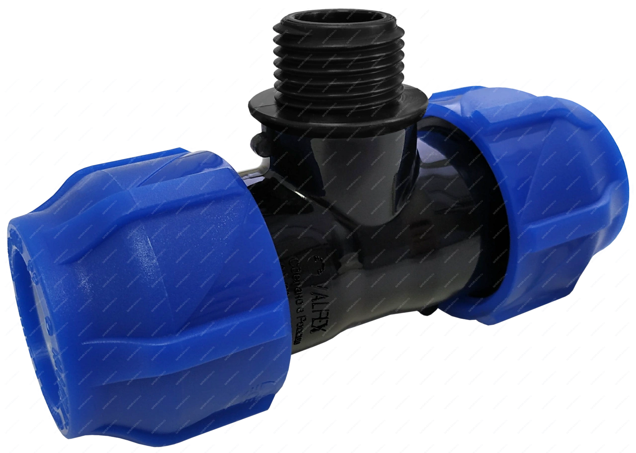Тройник ПНД D32х3/4" (наружная резьба) VALFEX