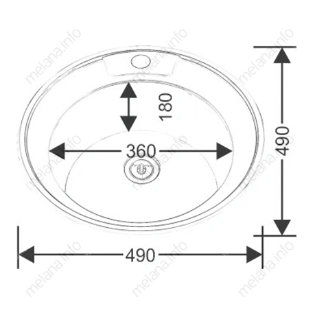 Мойка декор D49см 0,8х180мм MELANA
