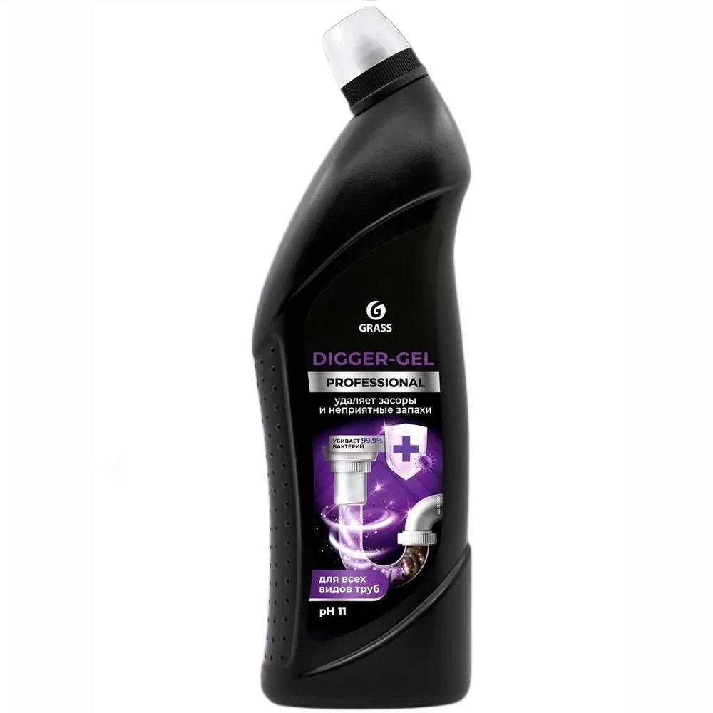 Средство для прочистки канализационных труб "DIGGER-GEL" Professional GRASS