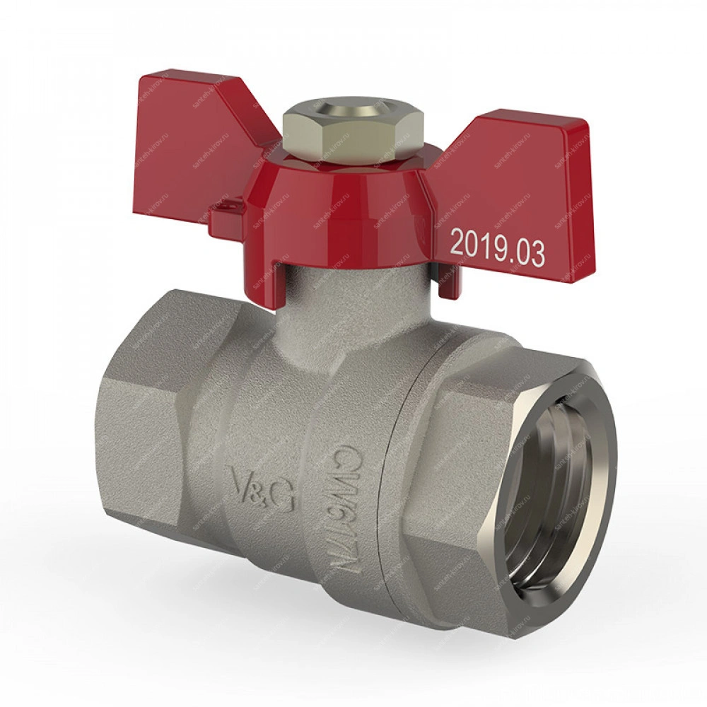 Шаровой кран 1"х1" гг бабочка Optima V&G VG-102103