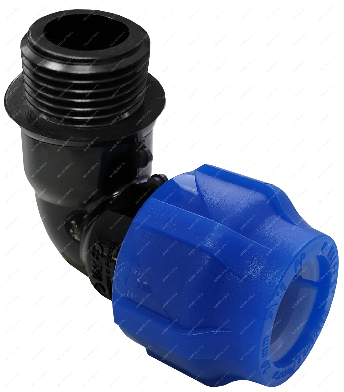 Отвод ПНД D63х2" (наружная резьба) VALFEX