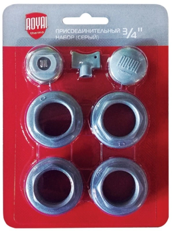 Набор 1"-3/4 (без кронштейнов) Royal Thermo серый