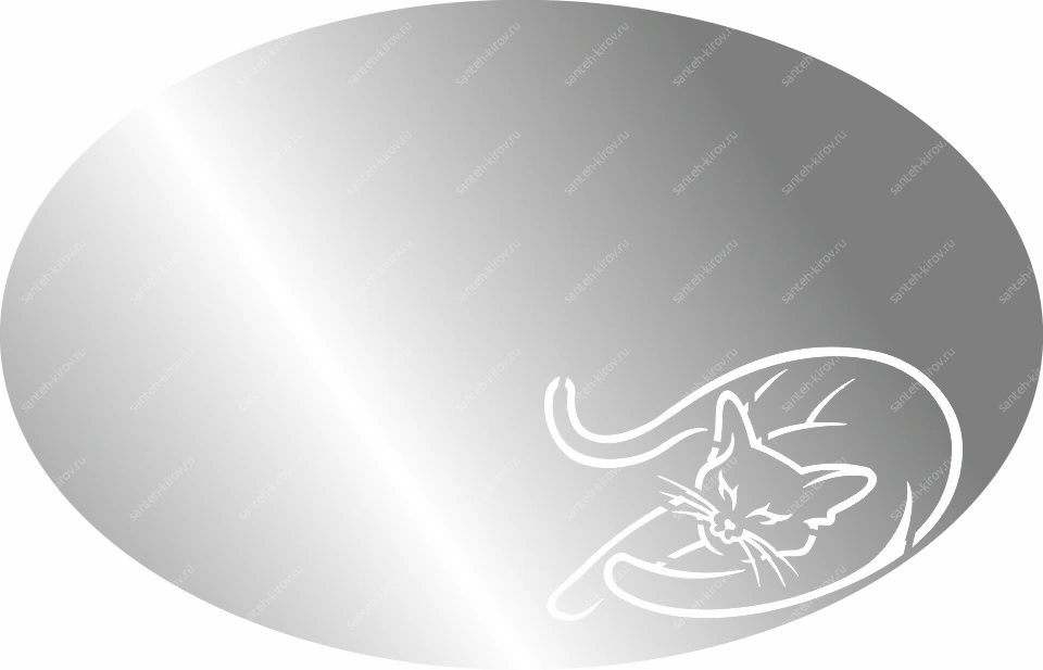 Зеркало овал с рисунком 450мм x 700мм (арт.6012)