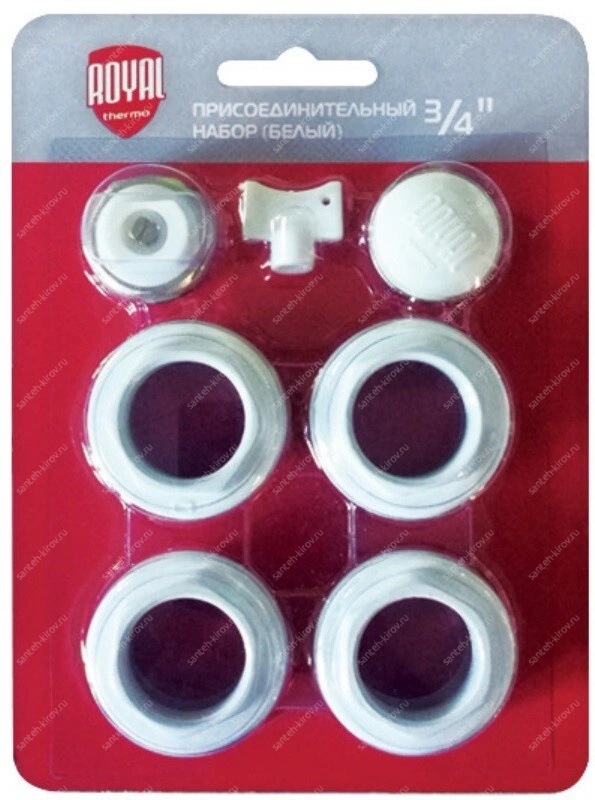 Набор 1"-3/4 (без кронштейнов) Royal Thermo белый