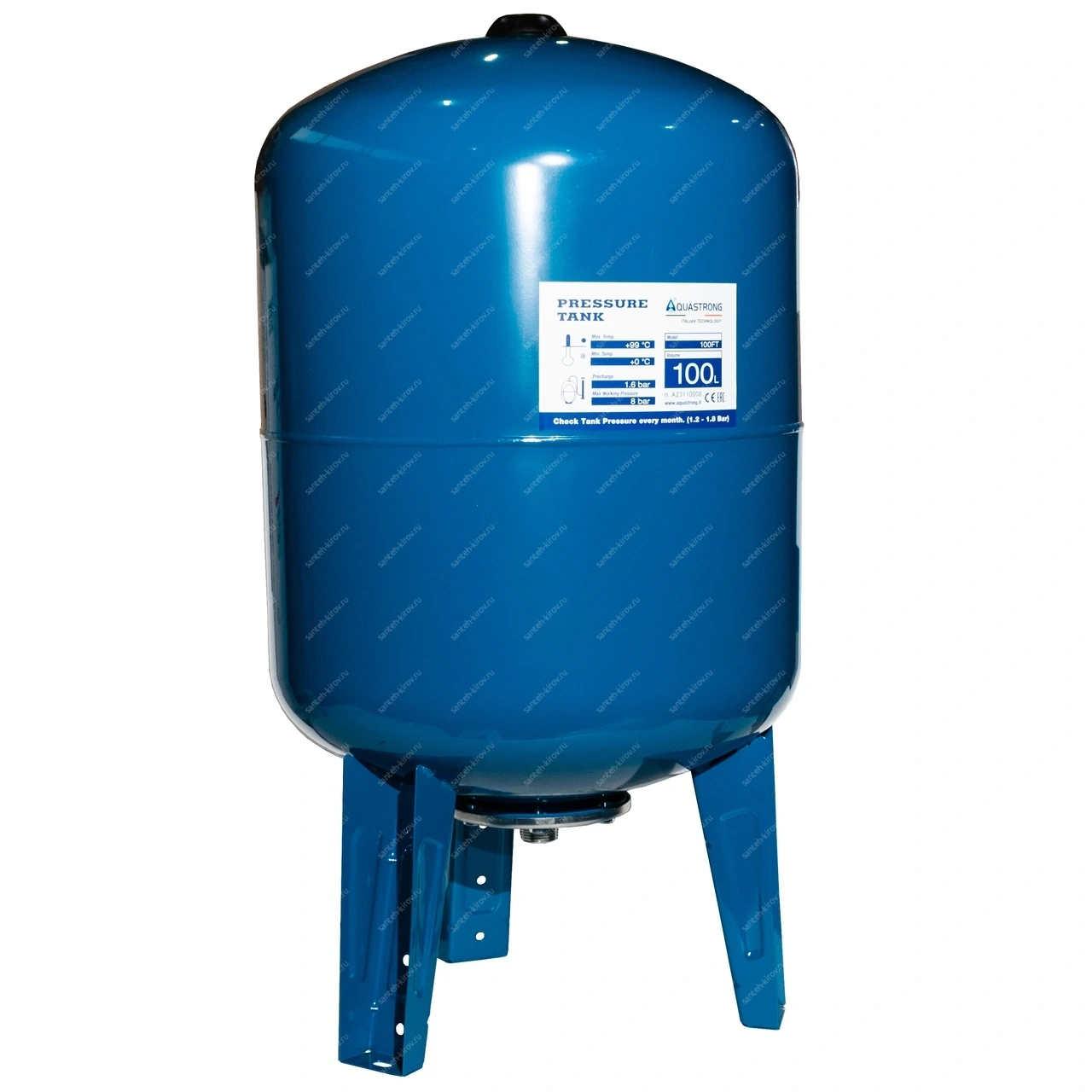 Гидроаккумулятор вертикальный 100л Aquastrong AQ-100FT