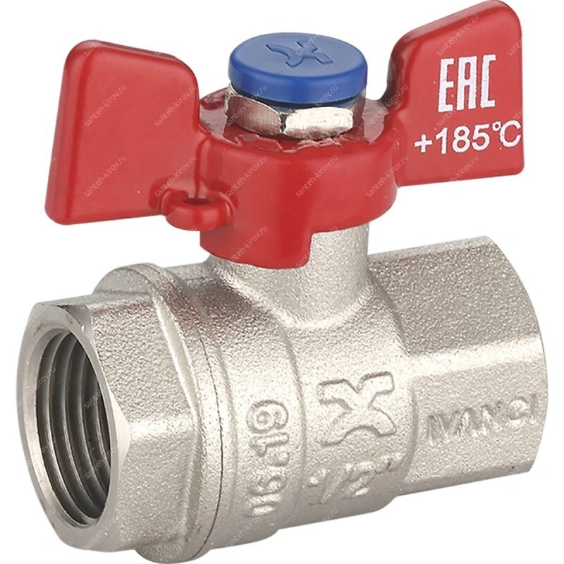 Шаровой кран 1/2"х1/2" гг бабочка IVANCI