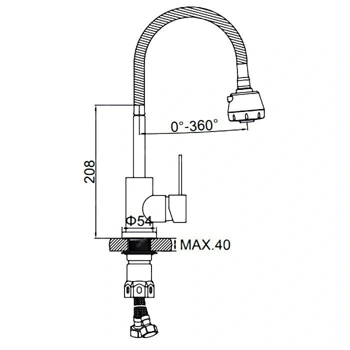 Смеситель для кухни L74304 Ledeme