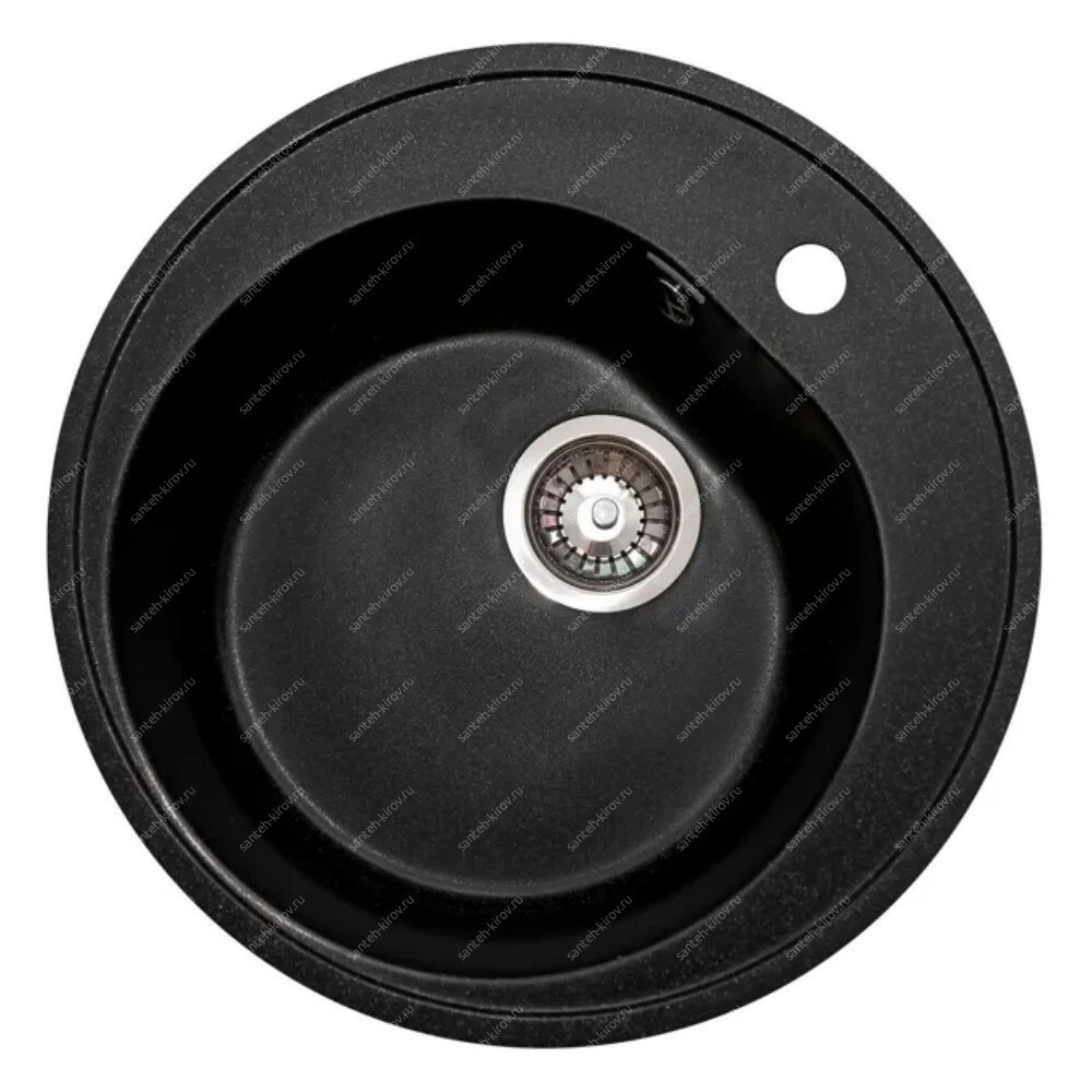 Мойка круглая черная 10G-R500 GranAlliance