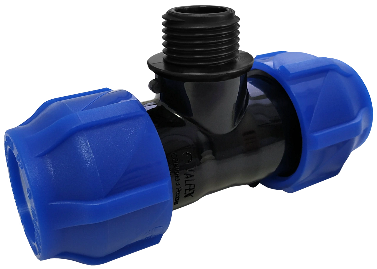 Тройник ПНД D32х3/4" (наружная резьба) VALFEX
