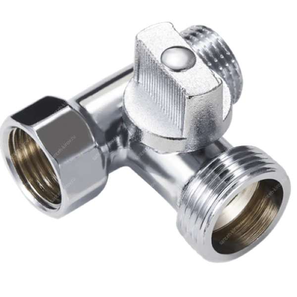 Трехпроходной кран 1/2"х1/2"х3/4" гшш FZ55 ZEGOR