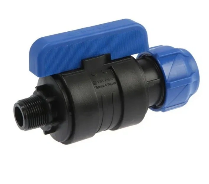 Кран шаровой ПНД D20х3/4" (наружная резьба) VALFEX