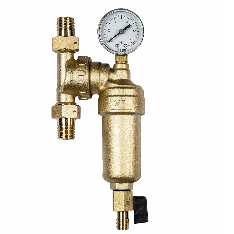 Фильтр 1/2" шш с манометром TIM JH-1001W3