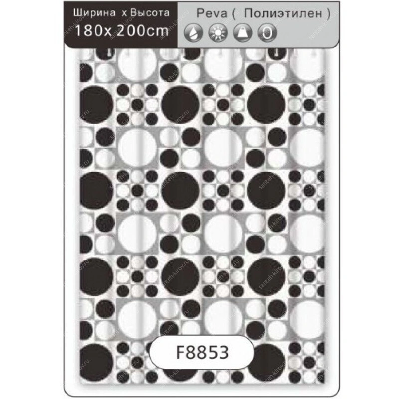 Штора для ванной F8853 Frap