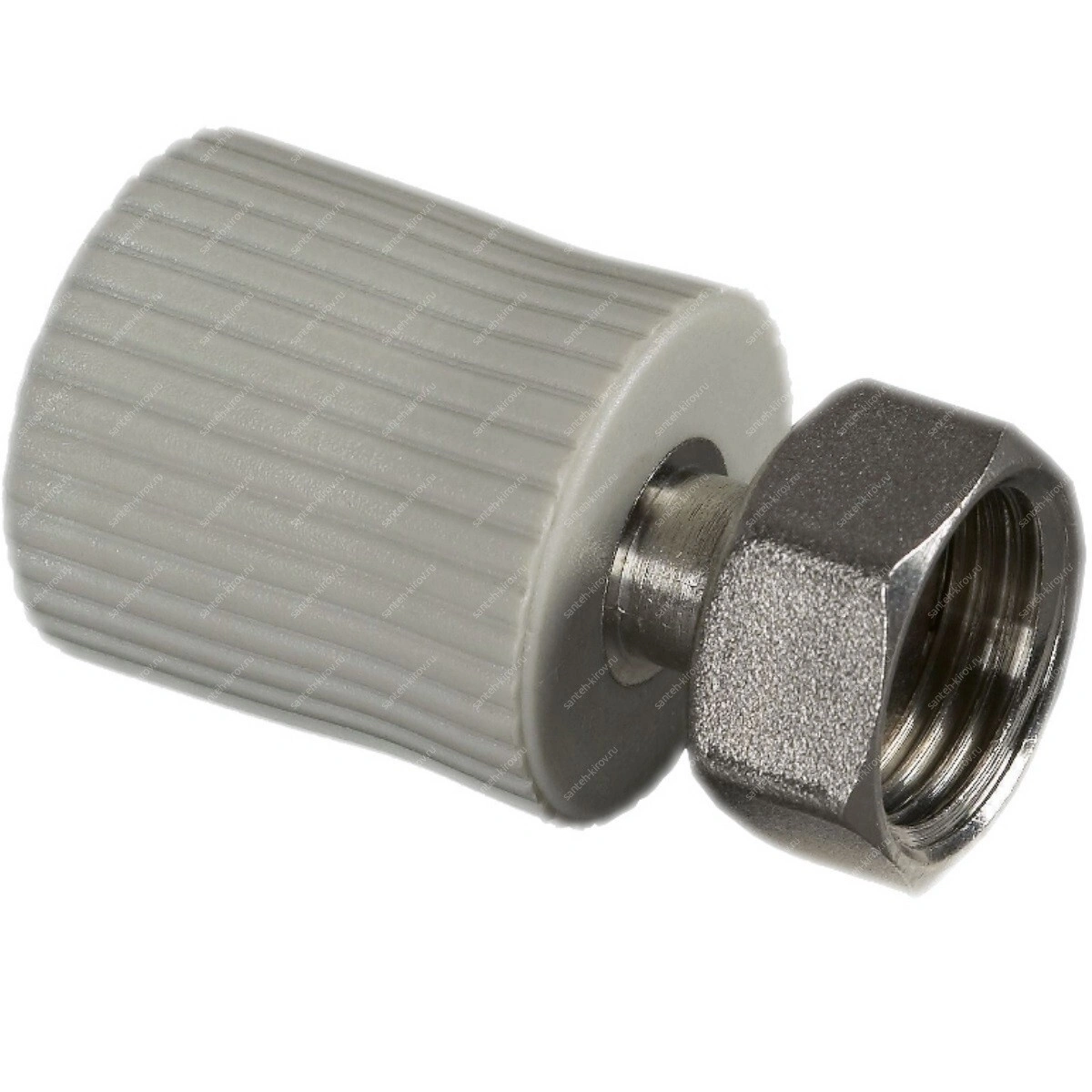 Переходник D20 с гайкой 1" (металлическая резьба) FV-Plast