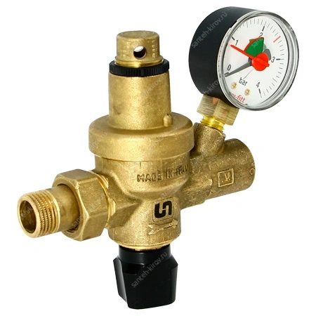 Клапан подпиточный 1/2" НВ с манометром Uni-Fitt