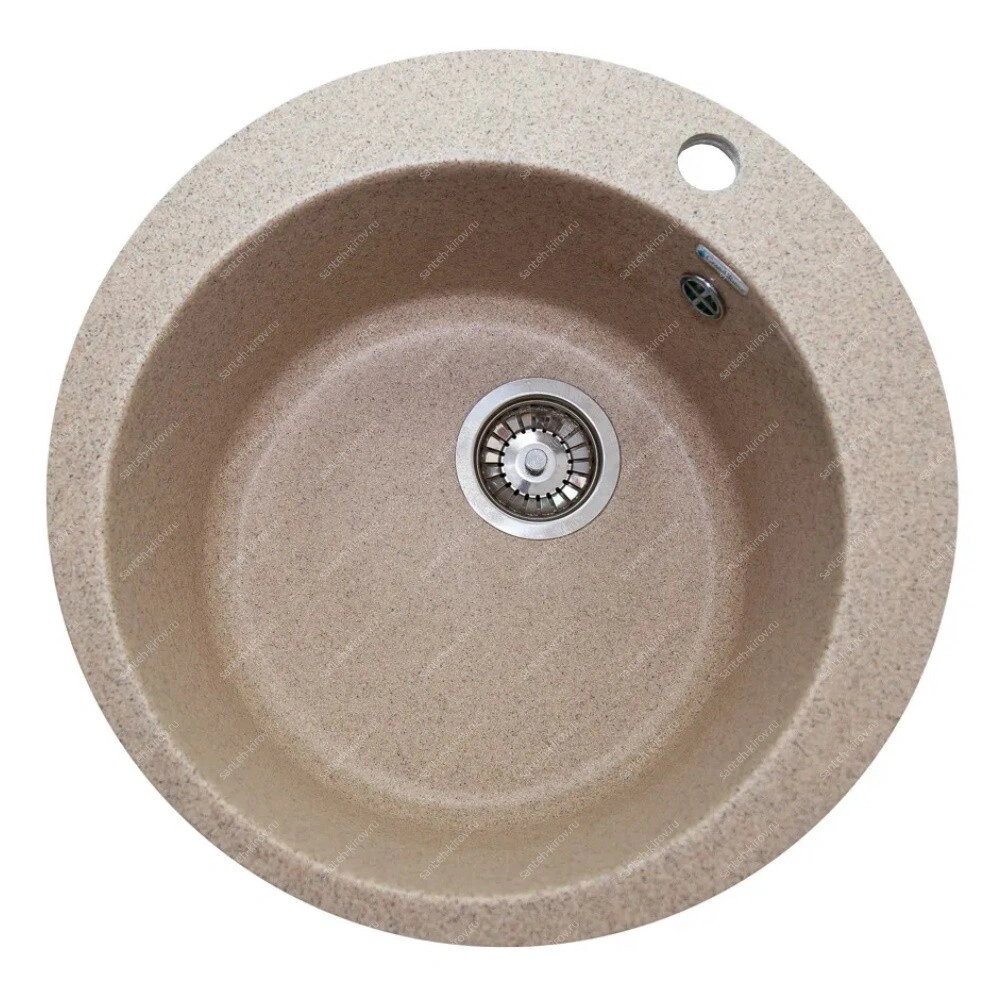 Мойка круглая песочная 11G-R490 GranAlliance
