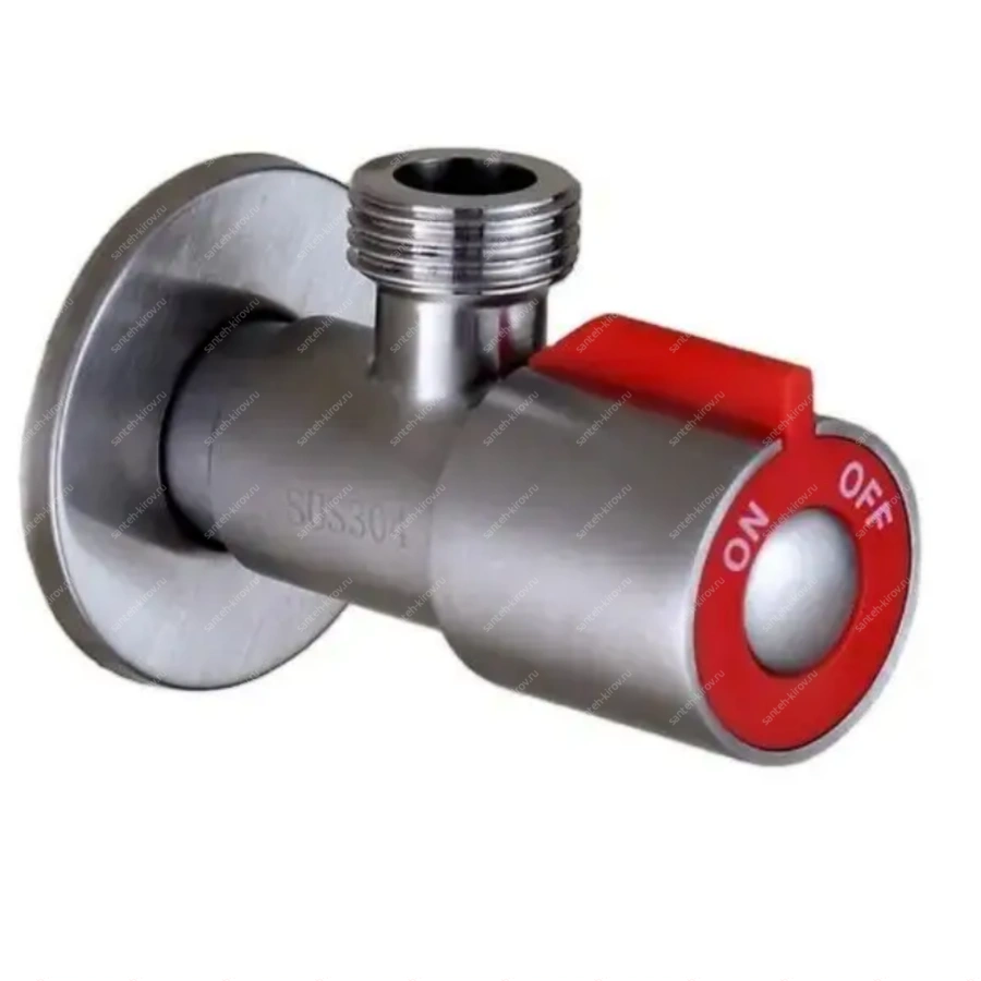 Кран угловой 1/2"х1/2" шш FSL023SS красный FITSAN