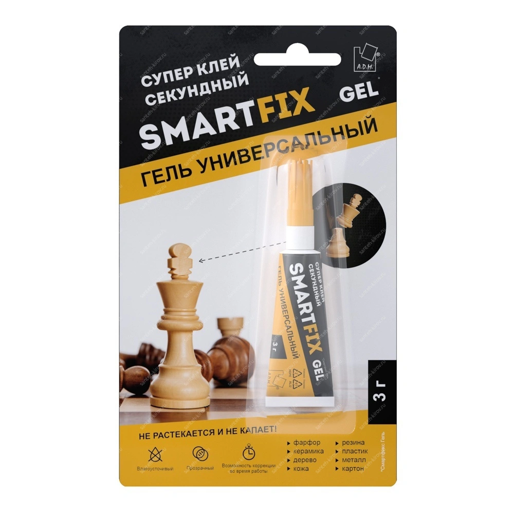 Клей-гель Супер 3г SmartFix GHG301B