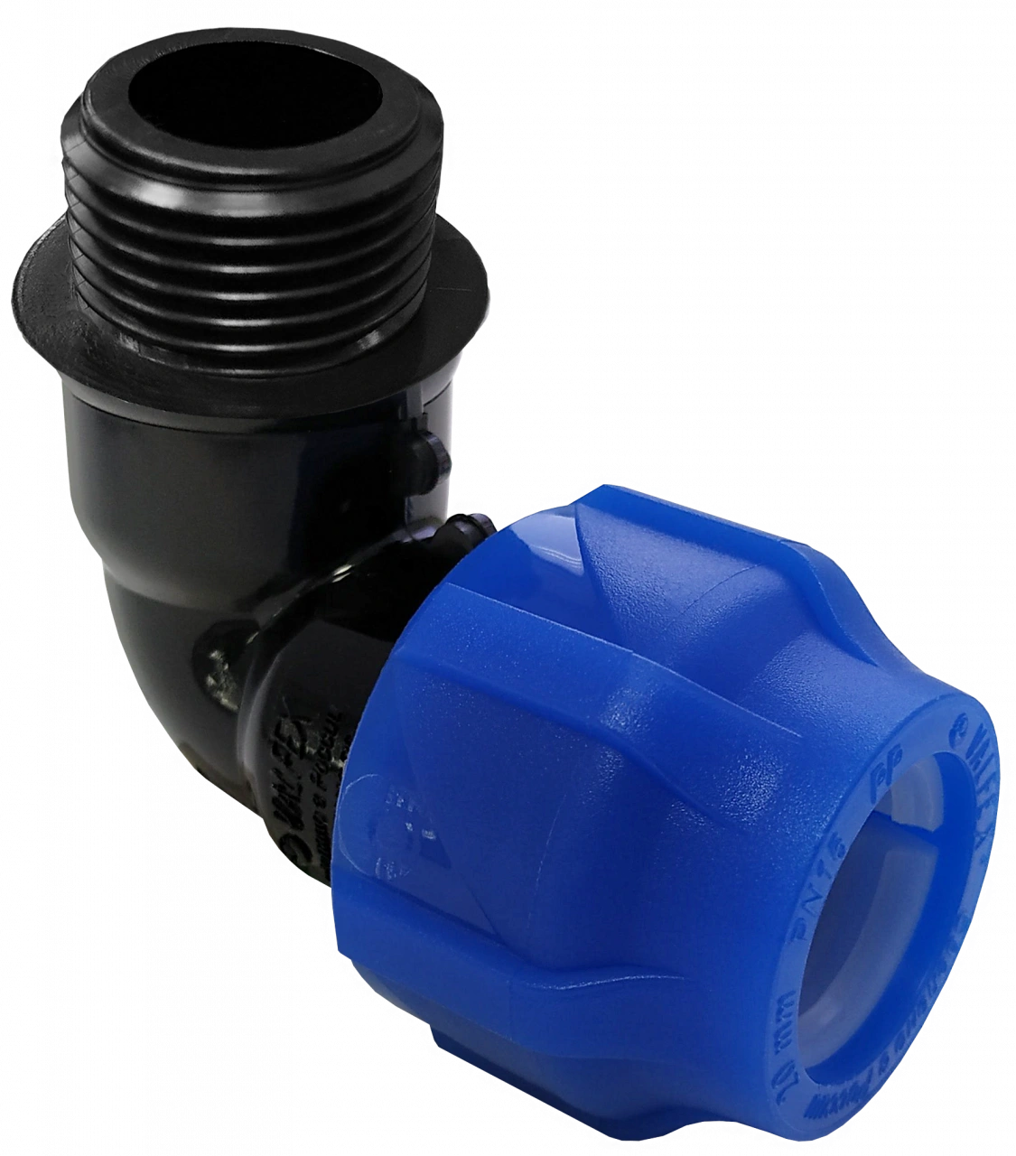 Отвод ПНД D32х1" (наружная резьба) VALFEX