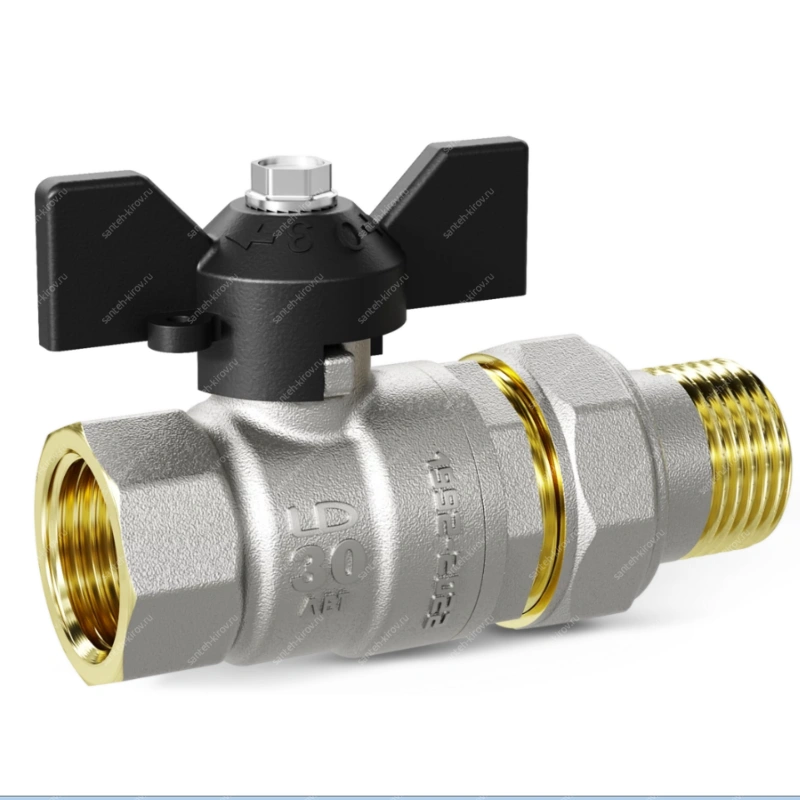 Кран с американкой 3/4" гш бабочка LD Pride 47.306.20