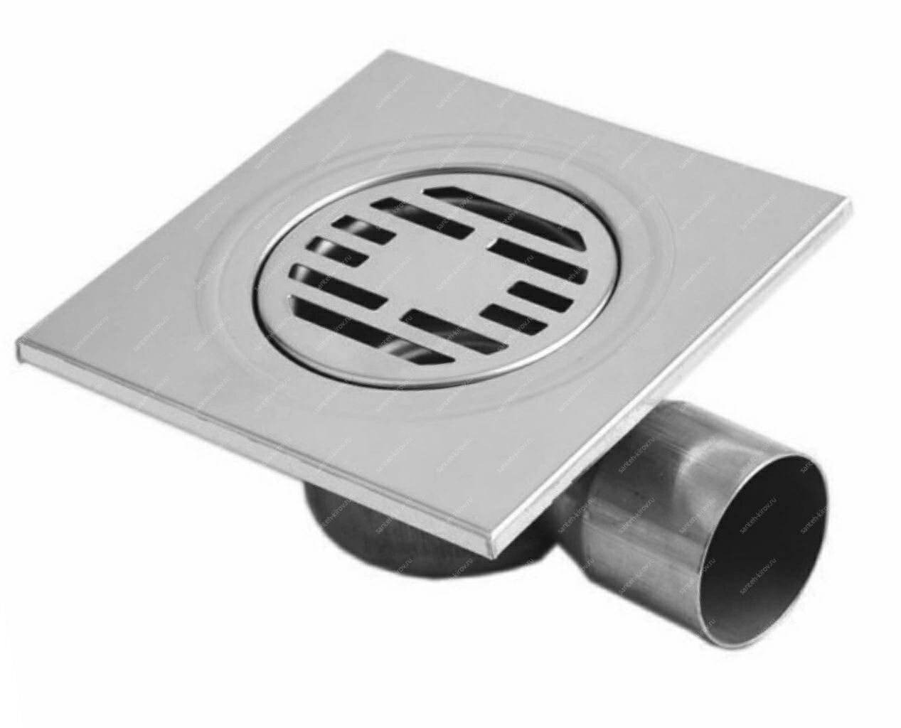 Трап горизонтальный D50 15х15см сухой затвор (BAD011502) TIM