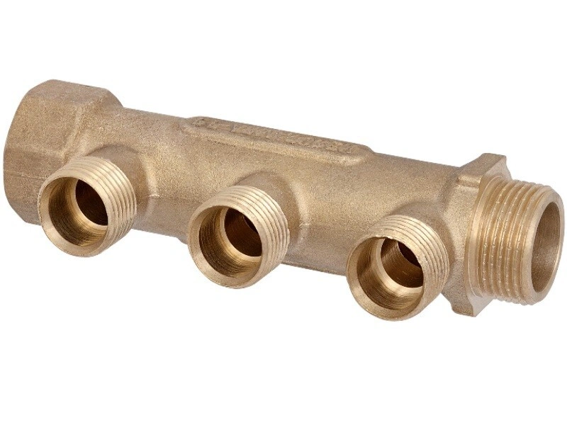 Коллектор латунный 3/4"х3/4" 3 выхода 1/2" ProFactor
