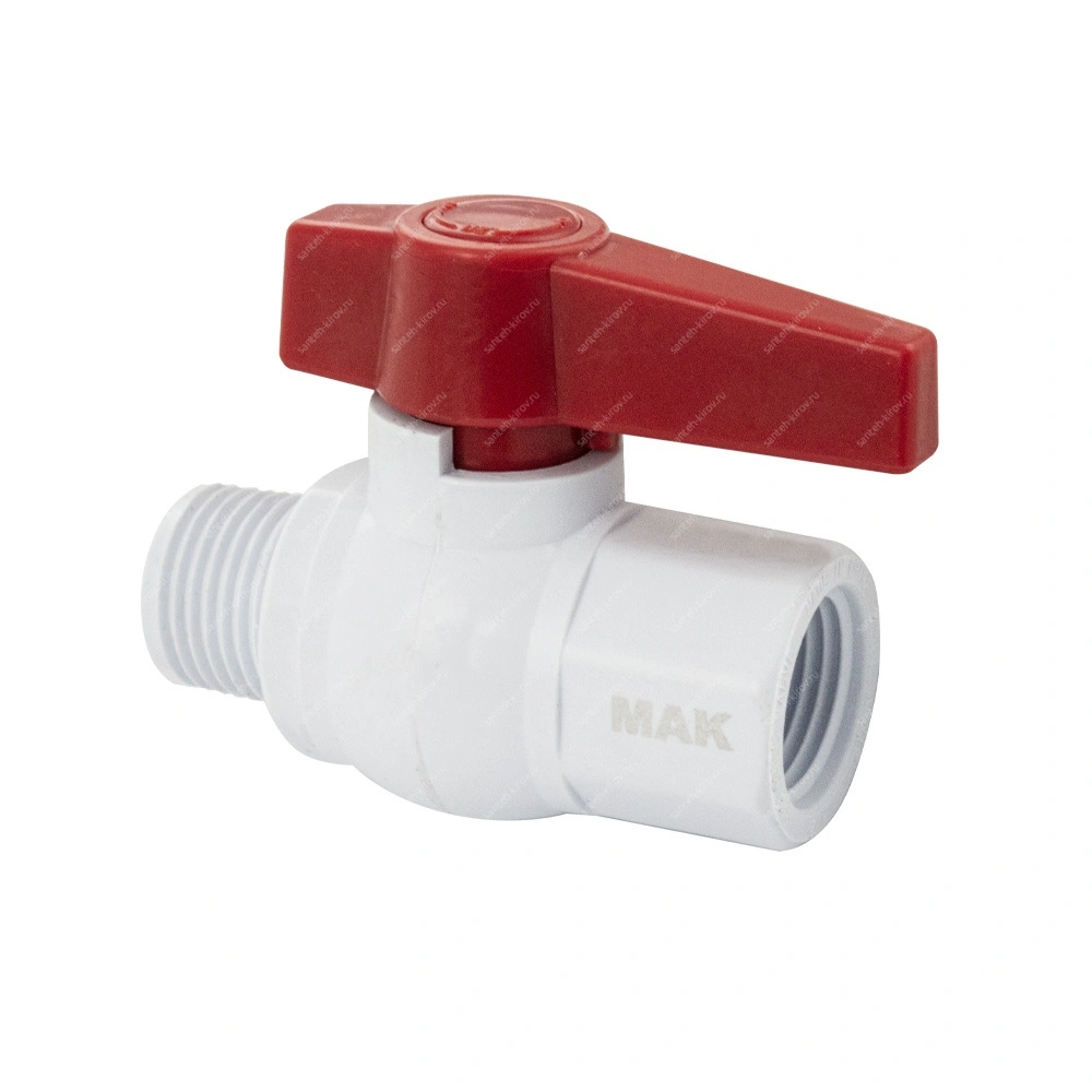 Шаровой кран АБС-пластик 3/4"х3/4" гш  МАК