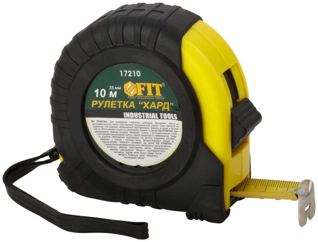 Рулетка 10м х 25мм Хард FIT (17210)
